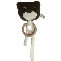 Pat und Patty Pat und Patty Greifling / Holz Beißring mit Rassel "Biber" , 100 % Baumwolle-kbA – Produktbild 1 von 1