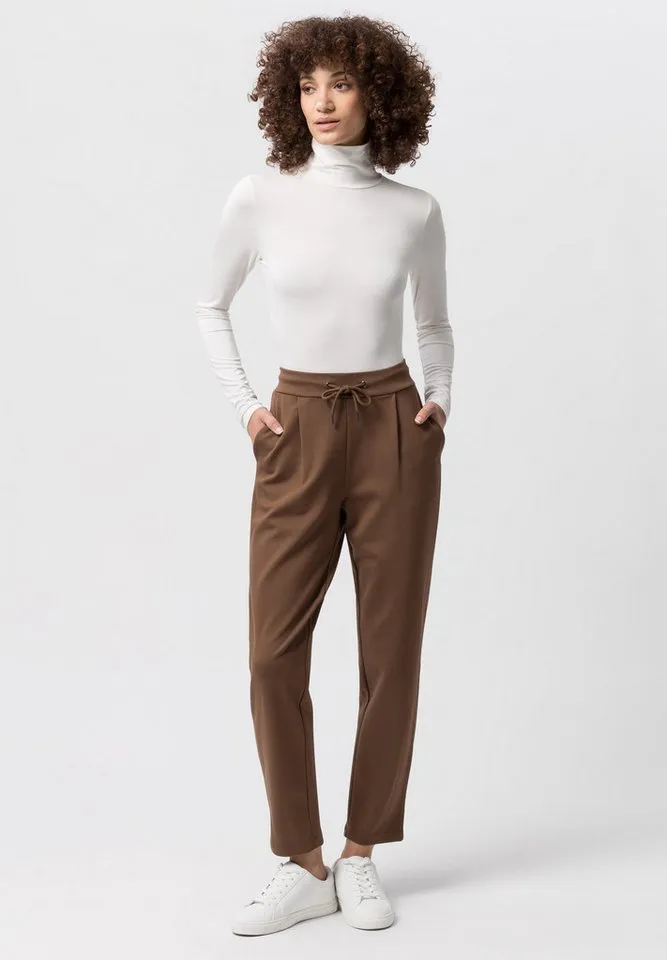 Les Lunes Les Lunes Jogginghose Amyy Eleganter Look, leicht zulaufendes Bein, seitliche Eingrifftaschen, Braun, – Produktbild 3 von 5