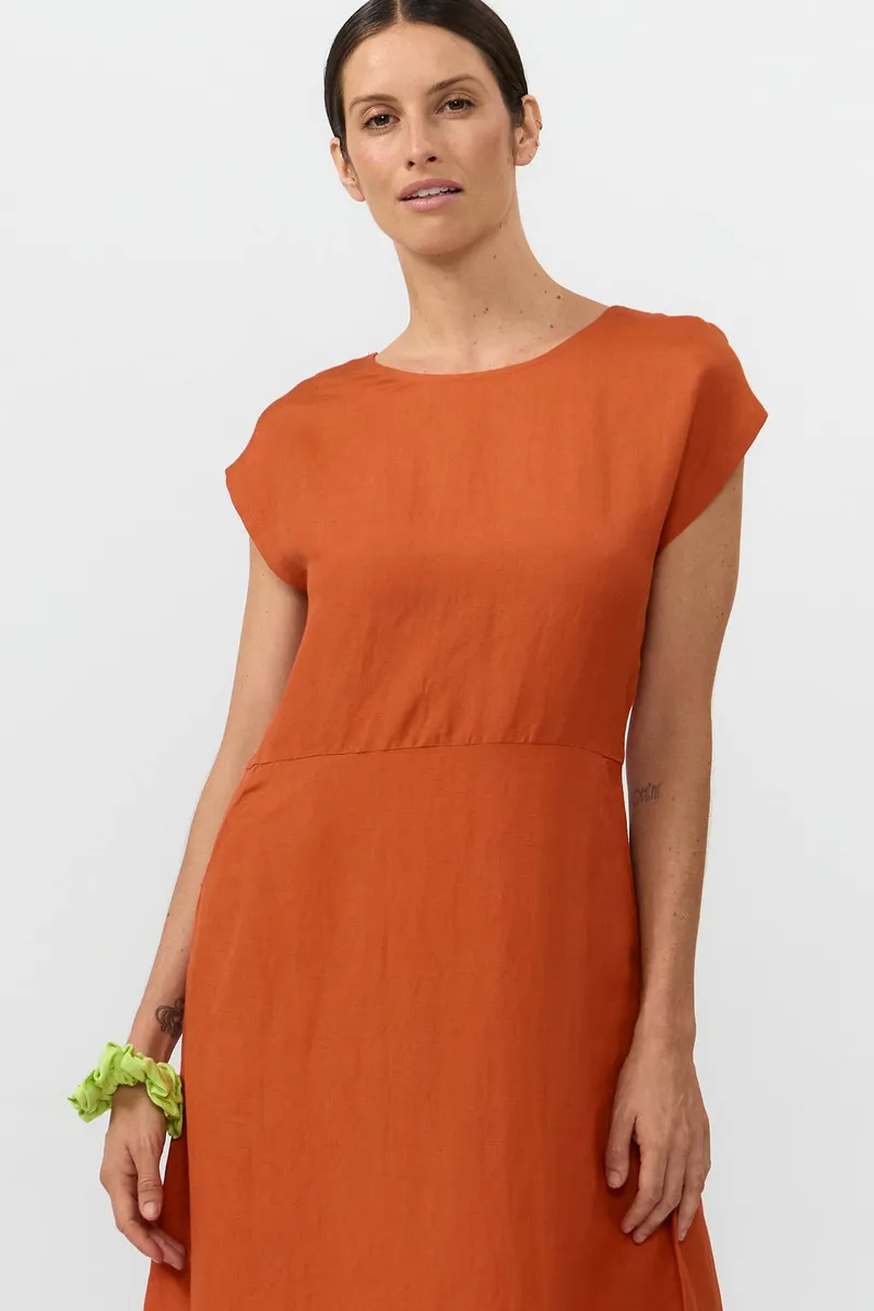 SUITE13LAB SUITE13LAB Damen vegan Kleid Tinto Henna, Dunkelorange, – Produktbild 2 von 2