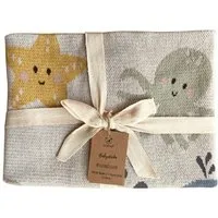 nidito nidito Bio Babydecke Baumwolle Meer-Freunde - 80x100 cm - 100% Bio-Baumwolle - Beige Grau Mint – Produktbild 1 von 1