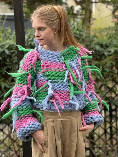 PANAPUFA PANAPUFA 100% MERINO Strickjacke aus Merinowolle LAS VEGAS, Mehrfarbig, – Produktbild 3 von 8