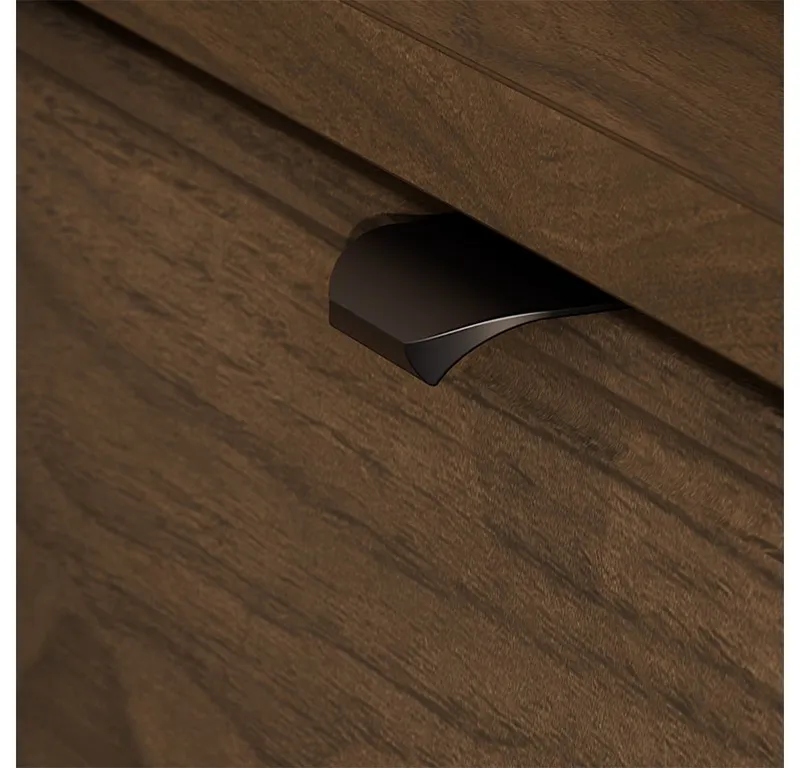 Lomadox Badmöbel-Set TEMUCO-56-WALNUT, (Spar-Set, 2-St., Waschtischunterschrank Hochschrank), in Walnuss mit Rahmenfräsung, wandhängend, Braun, – Produktbild 3 von 6