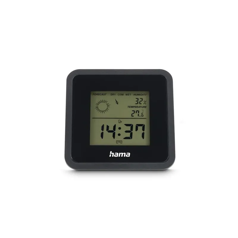 Hama Hama Thermometer und Hygrometer "Borneo", digital, für innen, Schwarz – Produktbild 6 von 6