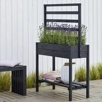 4betterdays 4betterdays Hochbeet mit Ablage aus massivem Kiefer- & Fichtenholz 88x37x79 cm – Produktbild 1 von 1