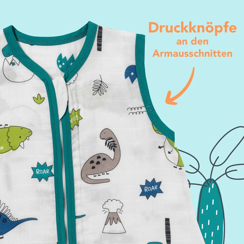 schlummersack schlummersack Schlafsack ohne Füßen 0.5 Tog, Blau, – Produktbild 2 von 8
