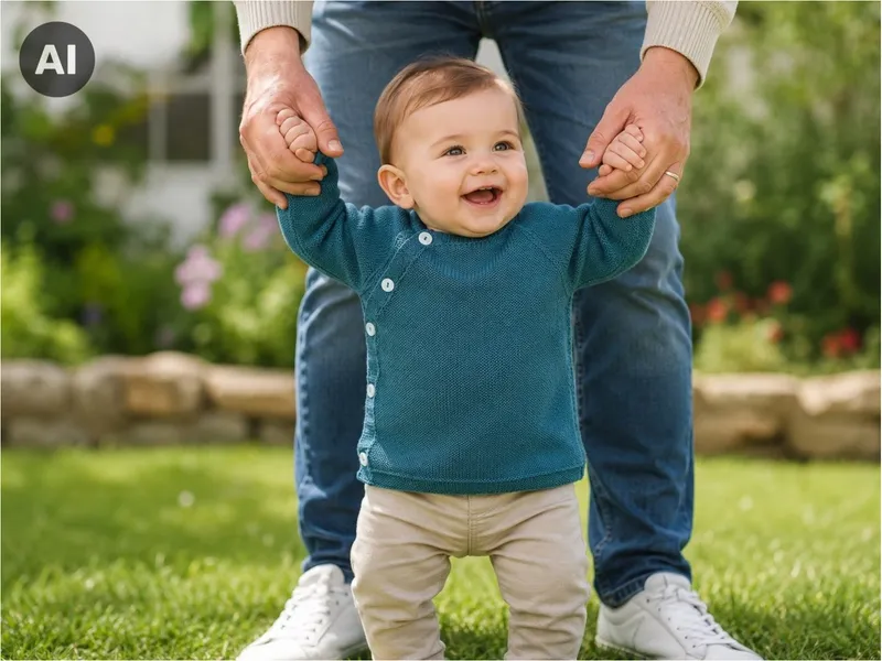 Reiff Strickwaren Reiff Strickwaren Baby Jacke Schlüttli Bio-Merinowolle, Blau, – Produktbild 2 von 2