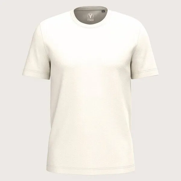 YTWOO YTWOO Regular Herren T-Shirt Light, Coconut milk, – Produktbild 1 von 3