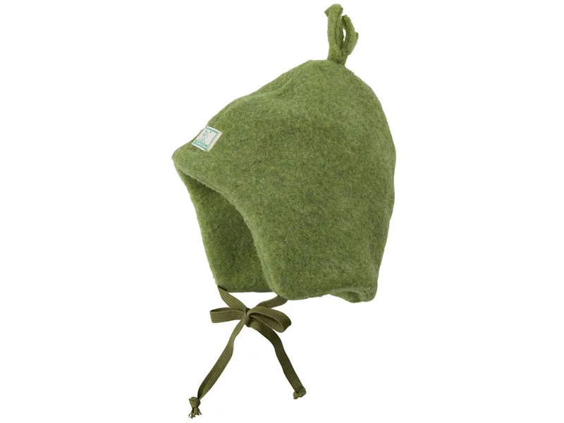 Pickapooh Pickapooh Baby und Kinder Mütze Bio-Schurwolle Fleece moosgrün Gr.48, Grün, – Produktbild 1 von 1