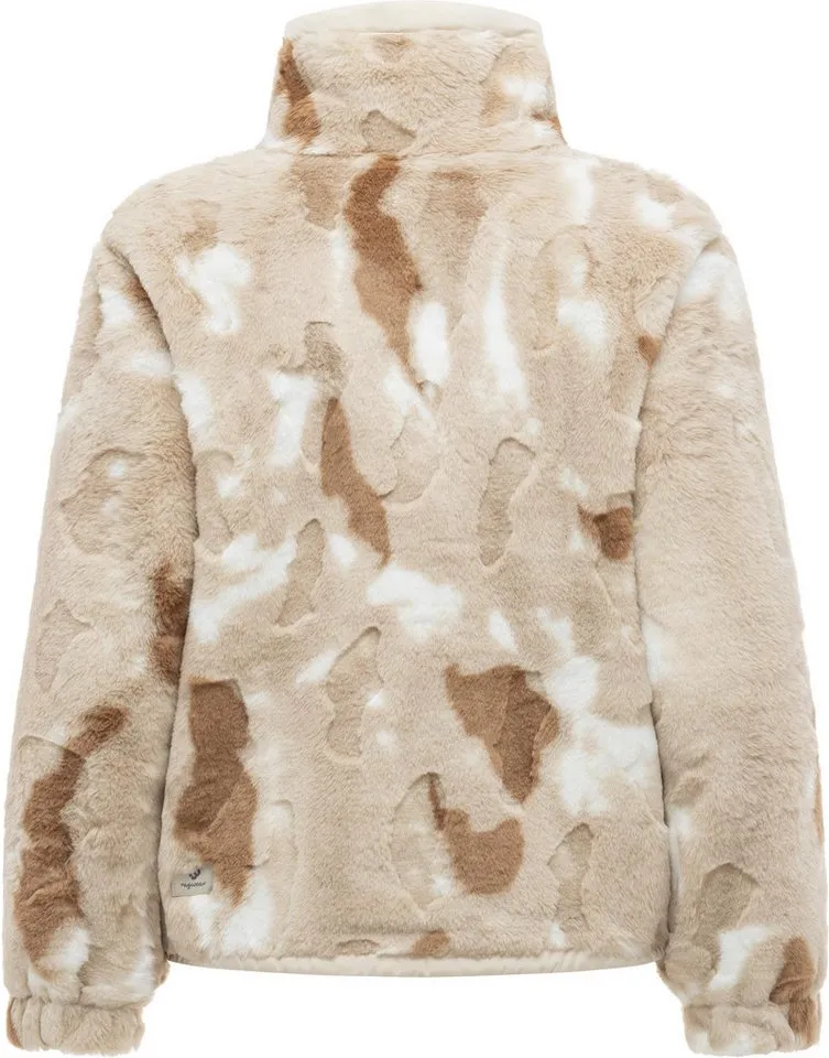 ragwear ragwear Fellimitatjacke Nordicka Y Ultraleichte Plüschjacke mit Stehkragen, winddicht, Braun, – Produktbild 4 von 5