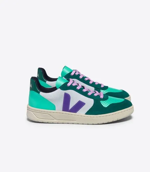 Veja Veja Sneaker Damen - V-10 Suede, Mehrfarbig (multico swan purple pierre), – Produktbild 1 von 4