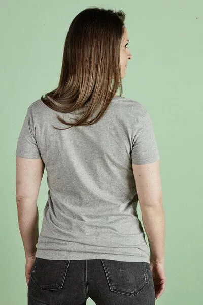 La Gitana La Gitana Shirt Eco Woman NIN Grau mit Statement, Grau meliert "blueheart", – Produktbild 4 von 4