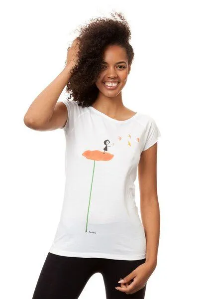 FellHerz FellHerz Damen T-Shirt Schwalbenzug Bio & Fair & Vegan – Produktbild 4 von 4