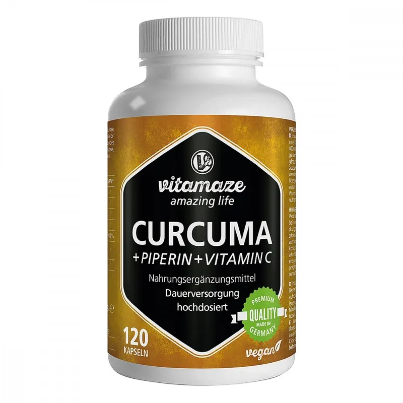 vitamaze Vitamaze CURCUMA+PIPERIN+Vitamin C vegan – Produktbild 1 von 1