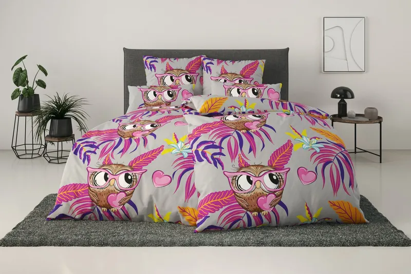 OTTO home Bettwäsche Physalis, Linon, 2 teilig, in Gr. 135x200 oder 155x220 cm, 100% Baumwolle, mehrere Designs, Rosa, – Produktbild 2 von 7