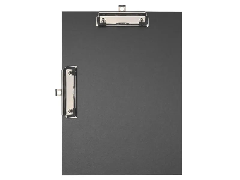 Exacompta 10 Exacompta Klemmbretter mit Doppelclip links und oben, DIN A4, schwarz – Produktbild 1 von 1