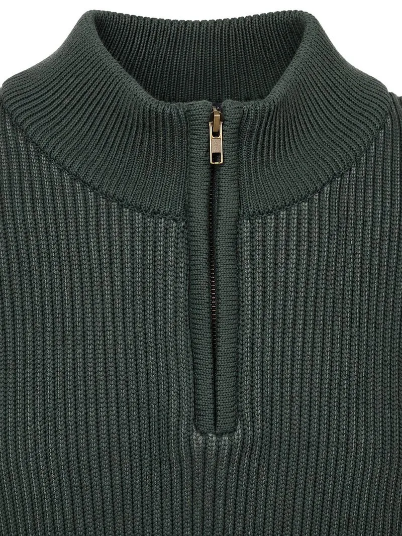 Suitable Suitable Bico Half-Zip Pullover Dunkelgrün - Größe M, Dunkelgrün, – Produktbild 4 von 5