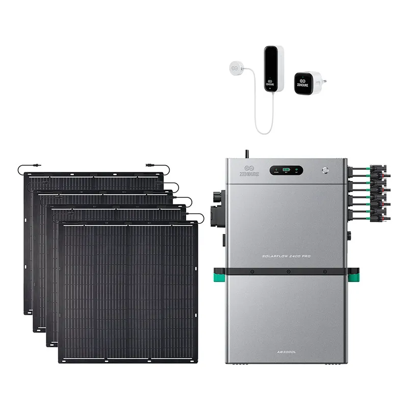 Zendure Deutschland Zendure SolarFlow 2400 Pro | 2400W Bi-direktionaler Balkonkraftwerk-Speicher, SolarFlow 2400 Pro + Smart Meter D0 (2.4 kWh) / 1*AB3000L (2.88 kWh) / 4*230W Flexible (920Wp) – Produktbild 1 von 1