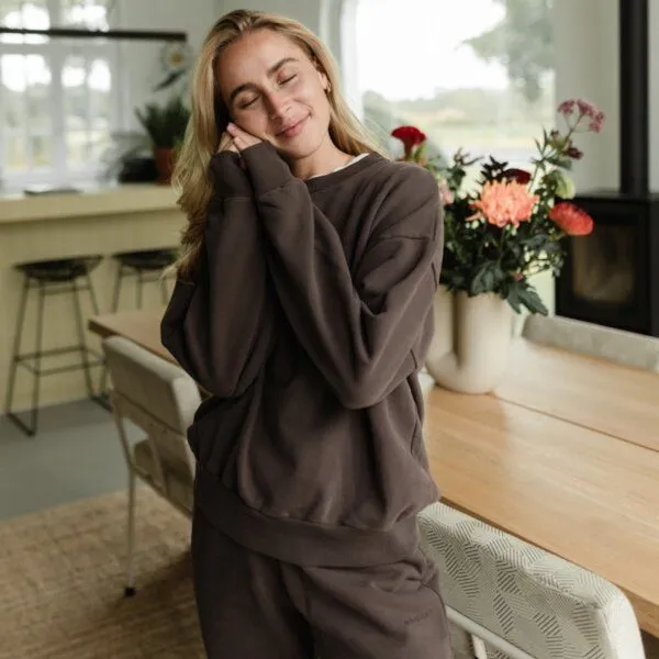 NORDLICHT NORDLICHT Damen Sweathose aus 100% Baumwolle NOVA, Braun, – Produktbild 4 von 4