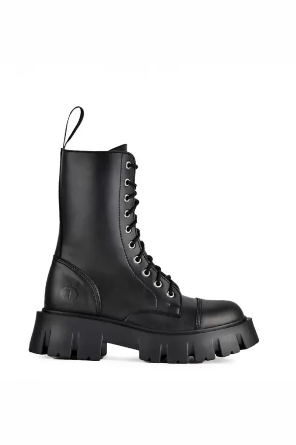 Altercore Altercore Damen vegan Stiefel Glown, Schwarz, – Produktbild 1 von 3