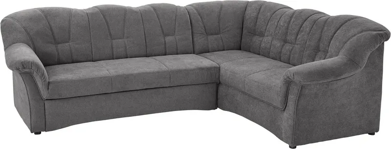 DOMO collection Ecksofa Papenburg B/T/H: 242/190/84 cm L-Form, wahlweise mit Bettfunktion, Langer Schenkel links oder rechts, Grau, – Produktbild 8 von 8