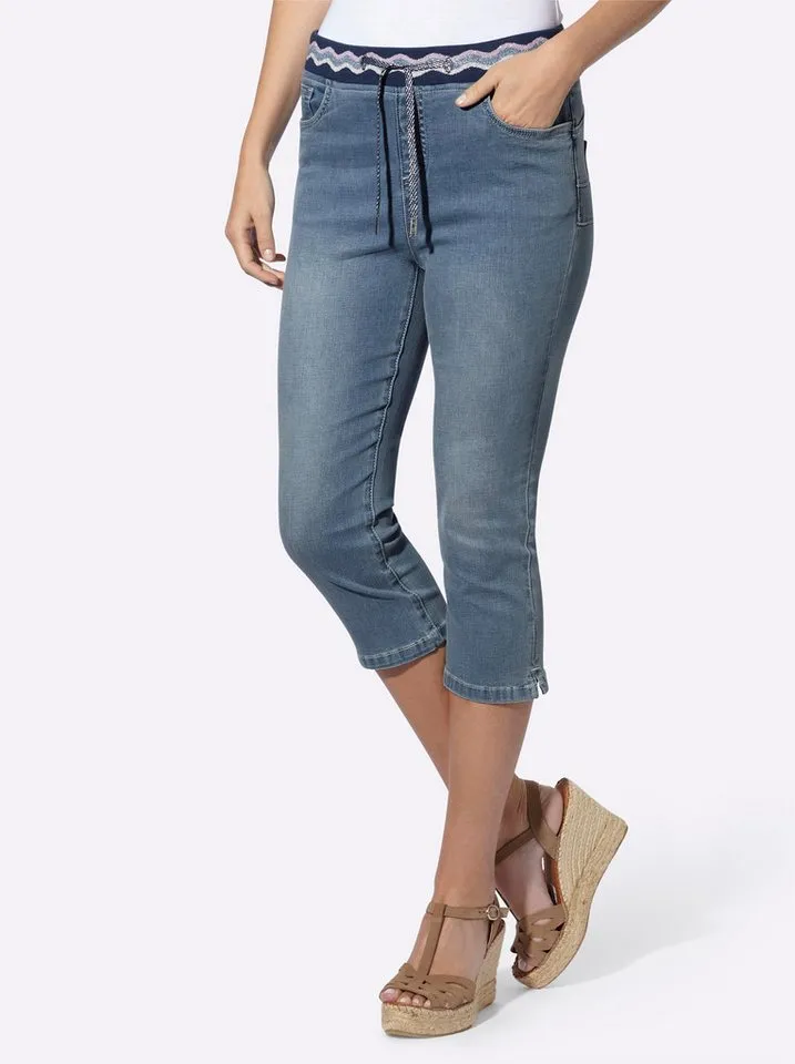 heine heine Jeansshorts Capri-Jeans normal, Blau, – Produktbild 2 von 4