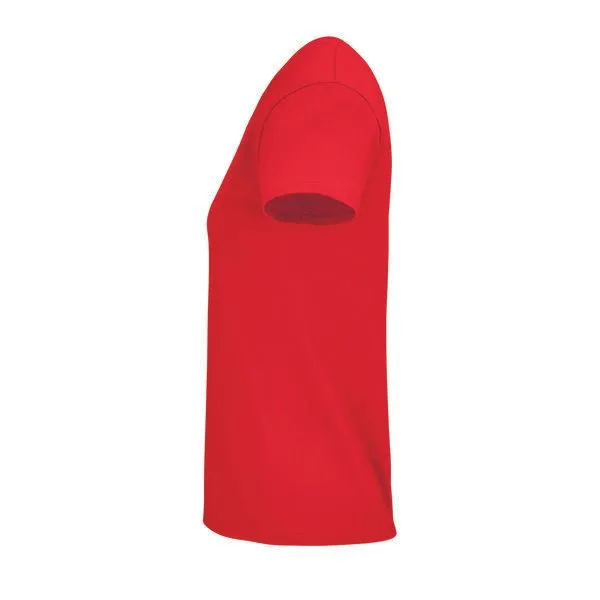 Sol's Sol's Damen T-Shirt Kurzarm Rundhals aus Bio - Baumwolle, Red, – Produktbild 3 von 3