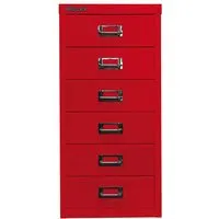 Bisley Schubladenschrank 6 Schübe, DIN A4 rot – Produktbild 1 von 1