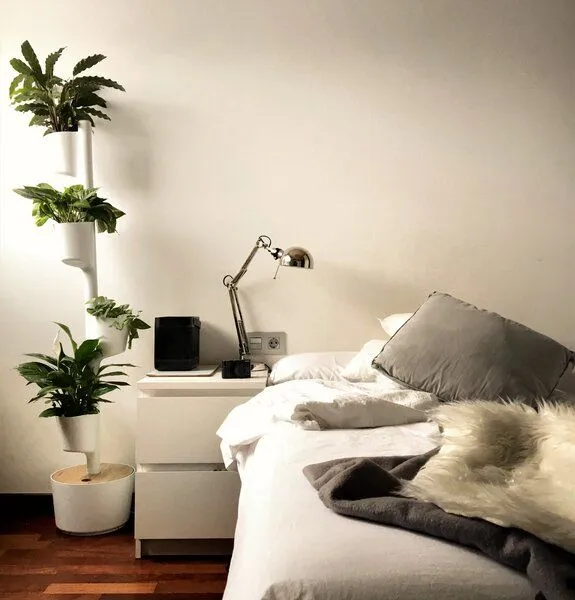 CitySens CitySens Vertikaler Blumentopf mit manueller Bewässerung 4 Blumentöpfe, Weiss, – Produktbild 4 von 4
