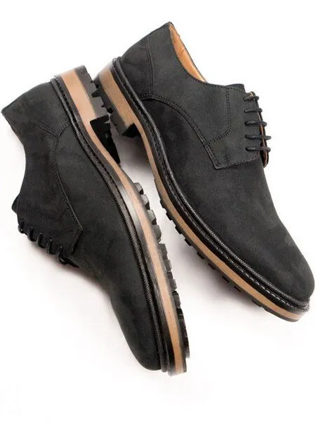 Will's Vegan Shop Will's Vegan Shop Continental Derbys Schwarzes Veganes Wildleder Herren, Schwarzes veganes wildleder, – Produktbild 1 von 1