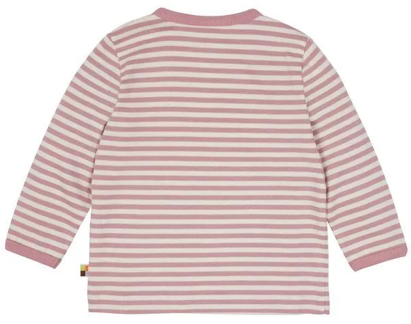 loud + proud loud + proud Babys & Kinder Shirt Streifen, GOTS-zertifiziert, Aster(rosa), – Produktbild 2 von 2