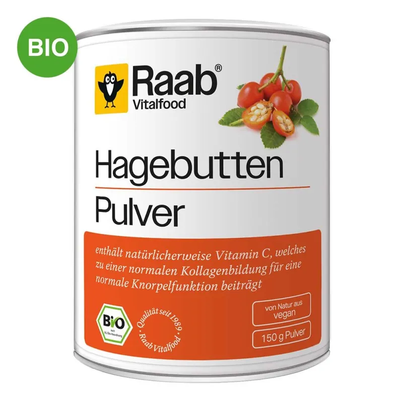 Raab Raab Vitalfood Hagebutte Bio Pulver – Produktbild 1 von 3