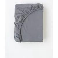 MELA Jersey Spannbetttuch PAMBAN | von MELA | Fairtrade & GOTS zertifiziert, Basalt grau, – Produktbild 1 von 2