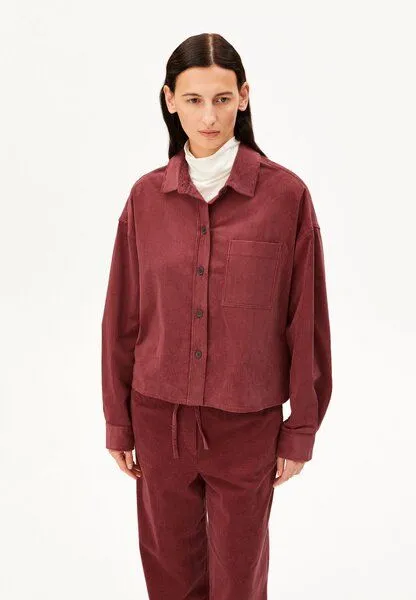 ARMEDANGELS ARMEDANGELS NALAANI CORDUROY Damen Bluse aus Bio-Baumwoll Mix, Velvet ember, – Produktbild 1 von 4