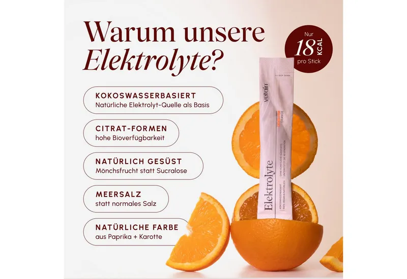 VETAIN Elektrolyte Pulver + 4 Vitamine – Kokoswasserbasiert Pulver, 30 er, 100% Vegan, ohne künstliche Süßungsmittel – Produktbild 4 von 8