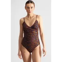 Dedicated DEDICATED Damen vegan Badeanzug Klinte Leopard Print – Produktbild 1 von 1