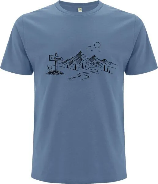 Spreecult Spreecult Elsewhere - Bio und Fair - Männer Unisex T-Shirt - Natur Berge Sonne, Natural, – Produktbild 2 von 2