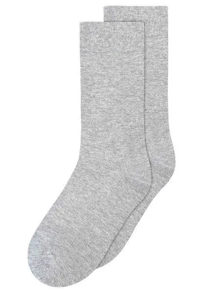 MELA MELA Basic Socken 2 Paare aus 100% Bio-Baumwolle, Grau-melange, – Produktbild 1 von 1