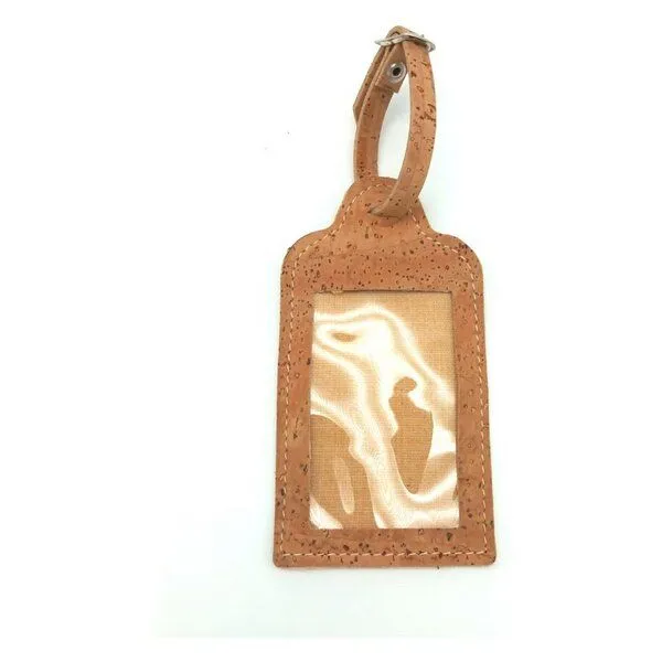 Kork-Deko Kork-Deko Kofferanhänger aus Korkstoff (Beige) mit Schnalle – Produktbild 7 von 8