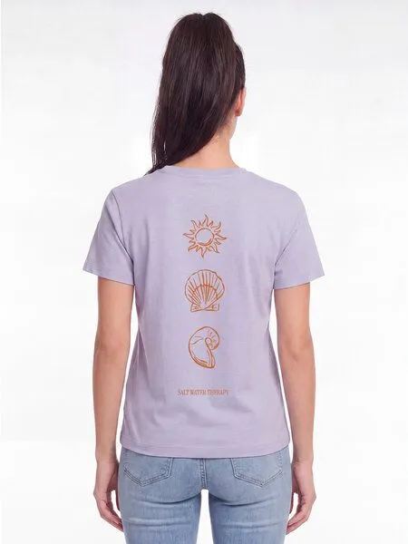 watapparel watapparel T-Shirt Frauen Salt Water Therapy, Lavender, – Produktbild 2 von 4