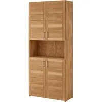 TPT Regalschrank "buxing selet" mit 4 Türen B 80 x T 33 x H 185,5 cm, Rahmenfront, Wildeiche – Produktbild 1 von 1