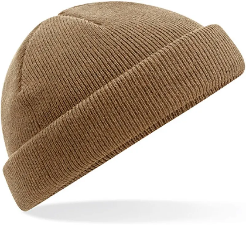 Beechfield Beechfield Bommelmütze Recycled Mini Fisherman Beanie - 100% recycelter Polyester, Biscuit, – Produktbild 1 von 4