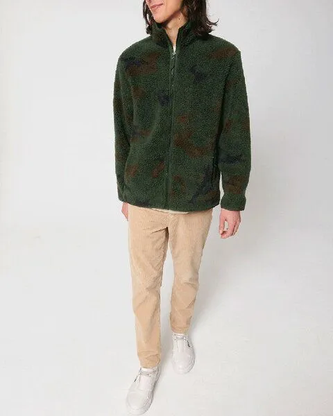 YTWOO YTWOO Wärmende Teddy Fleecejacke aus recyceltem PET, nachhaltig, ökologisch, Camouflage, – Produktbild 2 von 4