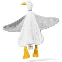 Mababu Mababu Schmusetuch Ente - 100% GOTS Bio-Baumwolle - Geschenke zur Geburt - Schnuffeltuch, Ecru-grey, – Produktbild 1 von 1