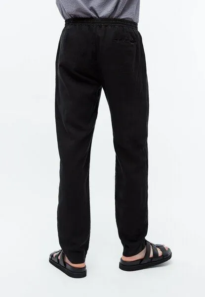 Givn Berlin Givn Berlin Leinenhose GBERIC mit Tunnelzug, Black (linen), – Produktbild 4 von 4