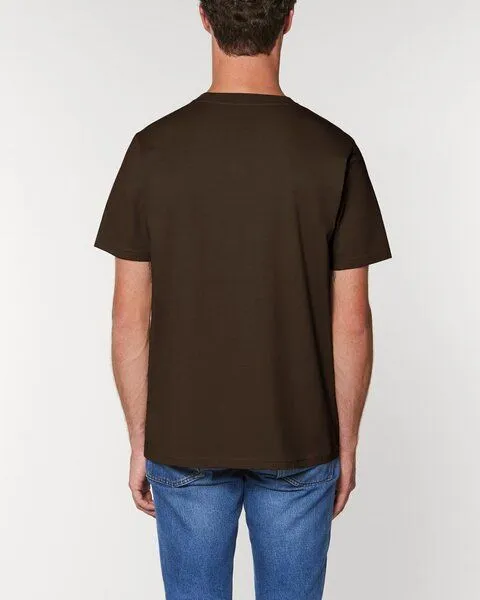 YTWOO YTWOO Herren schweres Bio T-Shirt. Männer Premium Basic Shirt. Heavy Cotton, Dunkelbraun, – Produktbild 3 von 4