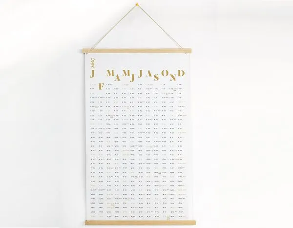 tyyp tyyp Jahreskalender 2027 als Poster – Wandkalender aus Recyclingpapier – beidseitig, handgefertigt in Deutschland – Produktbild 1 von 5