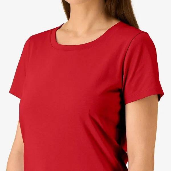 YTWOO YTWOO Mid-Light Damen T-Shirt Slim Fit, Rot, – Produktbild 3 von 4