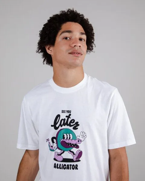 Brava Fabrics Brava Fabrics T-Shirt Yeye Alligator, Regular white, – Produktbild 5 von 5
