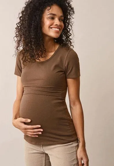 Boob Umstands- und Stillshirt Classic von boob, Hazelnut, – Produktbild 1 von 2