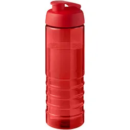 Unbranded H2O Active® Eco Treble 750 ml Sportflasche mit Stülpdeckel & Trinkklappe, rot, rot – Produktbild 1 von 1